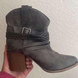 Gray booties